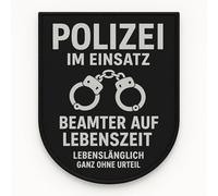 Patch Force - Officer auf Lebenszeit (BAL) Rubber Patch 7.2 cm x 9.0 cm - As a Gift for Police Officers for Appointment - Police, Funny, Memes
