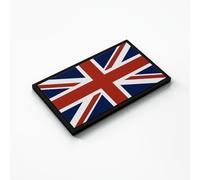 Patch Force - United Kingdom Flag Rubber Patch (Colour) 8 x 5 cm - As a Badge for Uniforms, Protective Vest, Utility Bag, Jacket or Backpack - For German Army, Police and Military