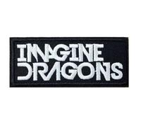 patch imagine dragons rectangular 8x3.5 cm pop rock music group iron-on badge