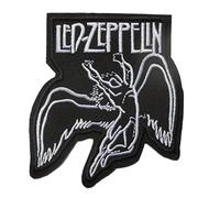 Patch led Zeppelin Angel Black and White 9x8 cm Badge Heavy Metal Hard Rock