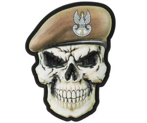 Patch M-Tac Skull in a Territorial Defence Army beret 3D PVC - Olive