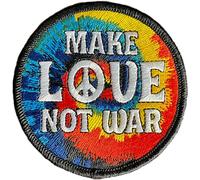 Patch Make Love Not War, Patches for Thermadhesive Clothes - Hippies Paths for Men and Women to Customize and Repair Your Hippie Clothes - 3"x3"