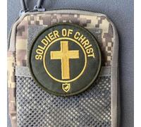 Patch Military, "Soldier of Christ" Patches, Embroidered Patches, Baseball Cap Jack, Decorative Tactics, Funny Patches