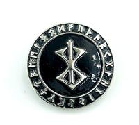 Patch Nation Berserk Berserker Brand Of Sacrifice Norse Rune Viking Silver Metal Pin Badge