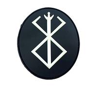 Patch Nation Berserk Berserker Oval Brand of Sacrifice Norse Airsoft Paintball PVC Morale Patch (Black Glow in The Dark)