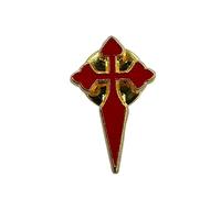 Patch Nation Cross of Saint James Crusader Crucifix Metal Pin Badge Brooch