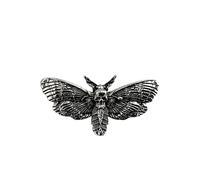 Patch Nation Deaths Head Hawk Moth Metal Pin Brooch Biker Badge (Silver)