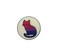 Patch Nation LGBTQ+ Cats Bisexual Transgender Pansexual Asexual Gay Pride Flag Metal Pin Badge Brooch (Bisexual)