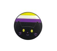 Patch Nation LGBTQ+ Cats Bisexual Transgender Pansexual Asexual Gay Pride Flag Metal Pin Badge Brooch (Non Binary)