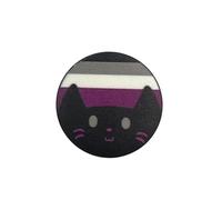 Patch Nation LGBTQ+ Cats Bisexual Transgender Pansexual Asexual Gay Pride Flag Metal Pin Badge Brooch (Asexual)