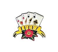 Patch Nation Lucky Aces Pocket Aces Poker Metal Pin Badge Brooch