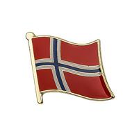 Patch Nation Norway Norwegian Flag Metal Pin Badge