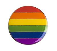 Patch Nation Rainbow Gay Pride LGBTQ Flag Metal Pin Round Badge