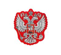 Patch Nation Russia Russian Coat of Arms Crest Iron on Sew On Embroidered Patch (Red)