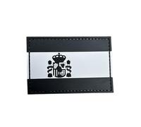 Patch Nation Spain Spanish Flag Airsoft Paintball PVC Morale Team Patch (Black)