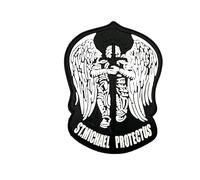 Patch Nation St Michael Protect Us Tactical PVC Airsoft Paintball Cosplay Patch (Black Glow in The Dark)