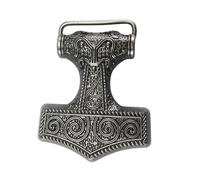 Patch Nation Thor's Mjolnir Hammer Viking Norse Cosplay Belt Buckle (Silver)