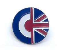 Patch Nation Union Jack Roundel MOD Scooter Boy Metal Pin Biker Badge