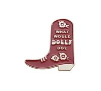 Patch Nation What Would Dolly Do Cowboy Boots Metal Pin Cosplay Badge Brooch