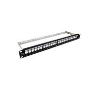Patch Panel 19 Inch Blank, Modular 24 1U Ports with PK020 Support