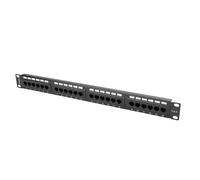 Patch Panel 24 Port 1U 19 Cat.6 Black PPU6-1024-B