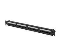 PATCH PANEL 24 PORT 1U 19" CAT.6A BLACK PPUA-1024-B
