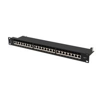 PATCH PANEL 24 PORT 1U 19" CAT.7 SHIELDED BLACK PPS7-1024-B