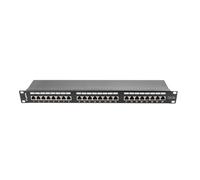 Patch Panel 24 PORT 1U Cat.5e Shielded Black PPS5-1024-B