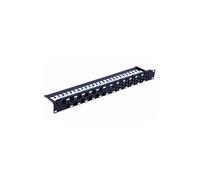 Patch Panel 24x Keystone RJ45 Cat6a UTP, 1U I-PP 24-RU-C6ATSL