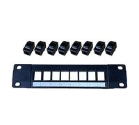 Patch Panel 8 Port Cat6 with Inline Keystone 10G Pass-Thru Coupler Patch Panel