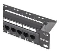 Patch Panel Cat5e 24 Port RJ45 19 Inch Rack Mountable 1U & Back Bar