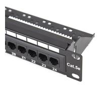 Kenable Patch Panel Cat5E 24 Port Rj45 19 Inch Rack Mountable 1U & Back Bar