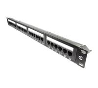 kenable Patch Panel Cat6 RJ45 19 inch Rack Mountable 24 Port With Back Bar