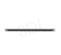 Lanberg PPU6-0024-B Rack Cabinets Lanberg Patch Panel 24 Port 1U, Cat. 6, Shielded, Black