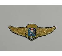 Patch-Patch Microricamata HD/Jacquard (High Definition) Aeronautica Military Iron-on Micro Thread, Dimensions: H.cm.4 X L. cm.10 - Made in Italy
