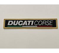 Patch-Patch Microricamata HD/Jacquard (High Definition) Ducati Corse Iron-on, Micro Thread, Dimensions: H.cm.2,5 X L. cm.12,8 - Made in Italy