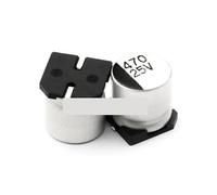 Patch SMD Electrolytic Capacitor 25V 470UF 10_10.3MM Aluminum Electrolytic Capacitor (5pcs) AUOQKQUT