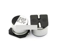 Patch SMD Electrolytic Capacitor 6.3V 220UF 6_5MM Aluminum Electrolytic Capacitor 10 PCS AUOQKQUT