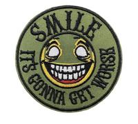 Patch "Smile! It Is Gonna Get Worse" Embroidered Patch for Clothing Backpacks Tactical Morale Military Patches Sticker Badge Baseball Cap Vest Patches