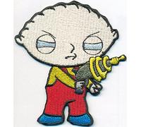 Patch STEWIE Family Guy Badass Laser Pistole Angry Kid Biker Rockabilly Iron on Badge