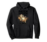 Patch System Support Your Local Sloth Coffee Humor Pullover Hoodie