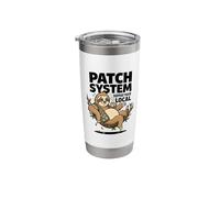 Patch System Support Your Local Sloth Coffee Humor Stainless Steel Insulated Tumbler