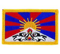 Patch Tibetan Tibet Flag Flag embroidered Iron-On Patch Badge Crest