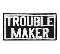Patch Trouble Maker Vintage Heavy Metal Biker Rocker Kutte Spruch Aufnäher