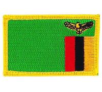 Patch Zambia Zambian Flag embroidered Iron-On Patch Badge Backpack