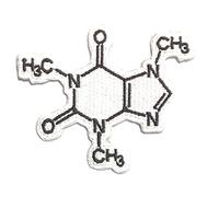 PatchClub Coffee Lover Molecule Patch - Fully Embroidered, Iron On/Sew On - Chemistry, Science, Coffee Gifts for Tote Bag, Backpack