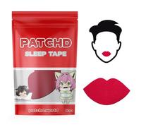 Patchd Mouth Tape for Sleeping, 30 Strips, Red Lip Shaped Sleep Tape for Nasal Breathing, 95% Cotton Hypoallergenic Lip Tape, Dermatologically Tested Snoring Aids for Women and Men (Red)