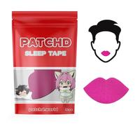 Patchd Pink Mouth Tape for Sleeping, 30 Strips, Hot Pink Lip Shaped Sleep Tape for Nasal Breathing, 95% Cotton Hypoallergenic Lip Tape, Dermatologically Tested Snoring Aids for Women (Hot Pink)