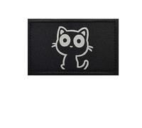 Patches for Clothing 10pcs Cartoon Patches Hook and Loop Pussycat Clothes Applique,Reflective Cats Tactical Badge(HK115-01)