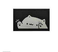Patches for Clothing 10pcs Cartoon Patches Hook and Loop Pussycat Clothes Applique,Reflective Cats Tactical Badge(HK115-02)